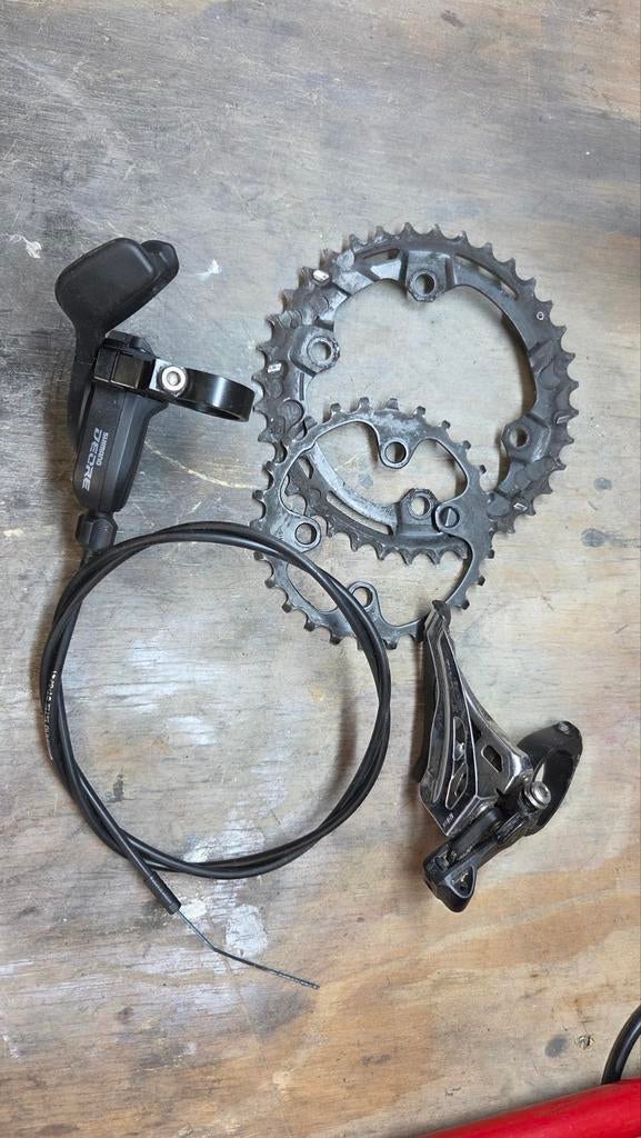Shimano Deore Dyna-Sys11 2x11 MTB Groepset (compleet), Fietsen en Brommers, Fietsonderdelen, Gebruikt, Staal, Ophalen of Verzenden
