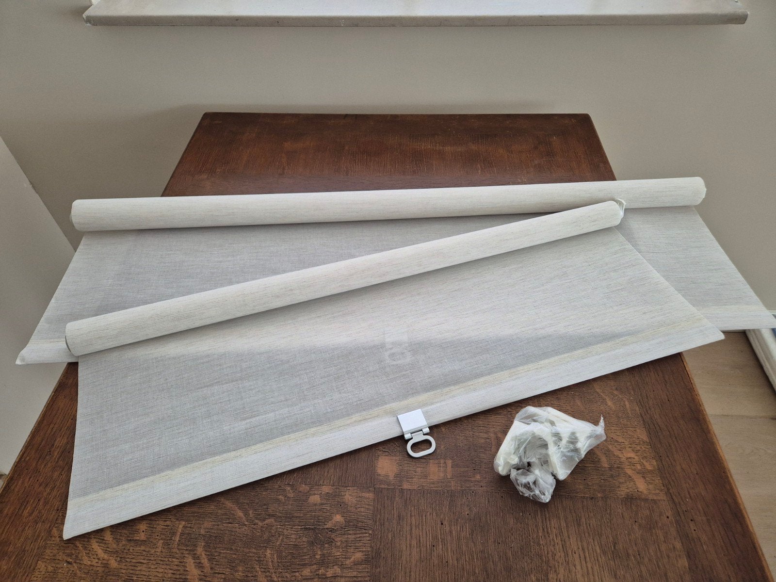 2x IKEA SANDVEDEL rolgordijn (100x195 cm en 80x195 cm), Ophalen, Beige, Zo goed als nieuw, Rolgordijn