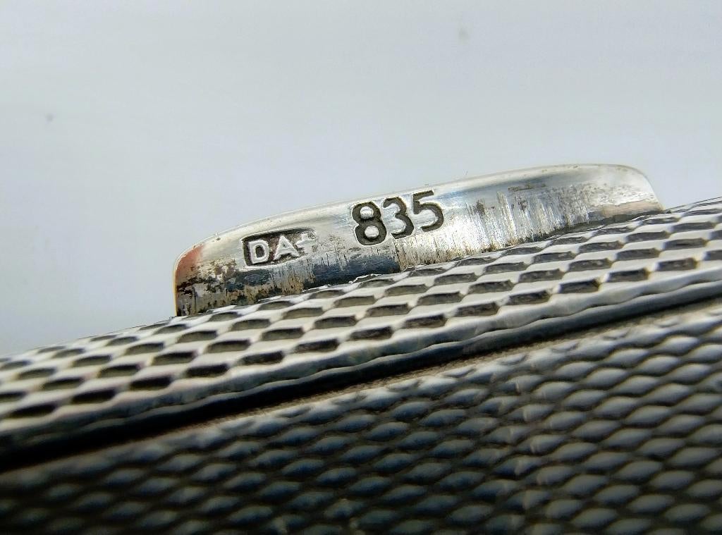 Zware zilveren sigaretten case, D. Aubert, Den Haag, 1969, Antiek en Kunst, Antiek | Goud en Zilver, Verzenden, Zilver