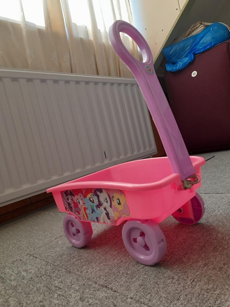 Strand zandbak - trekkarretje met pony print  (Roze), Ophalen, Nieuw