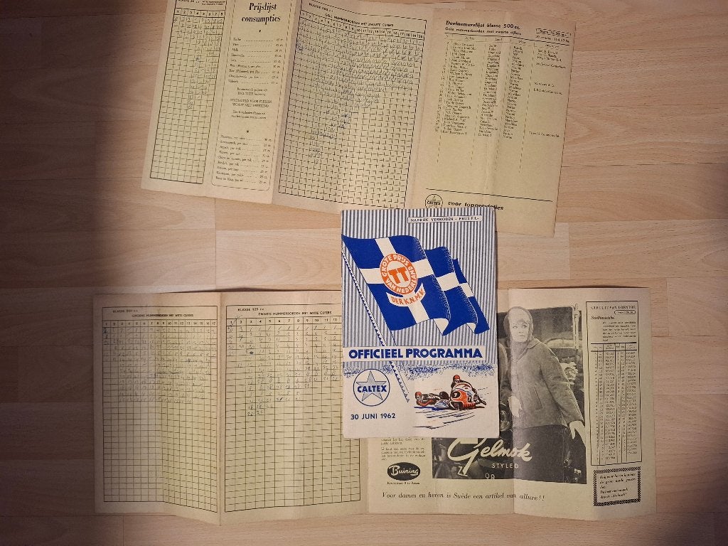TT Assen 1950,1962,1967,1970,1971,1972,1973 programma, Ophalen, Gebruikt
