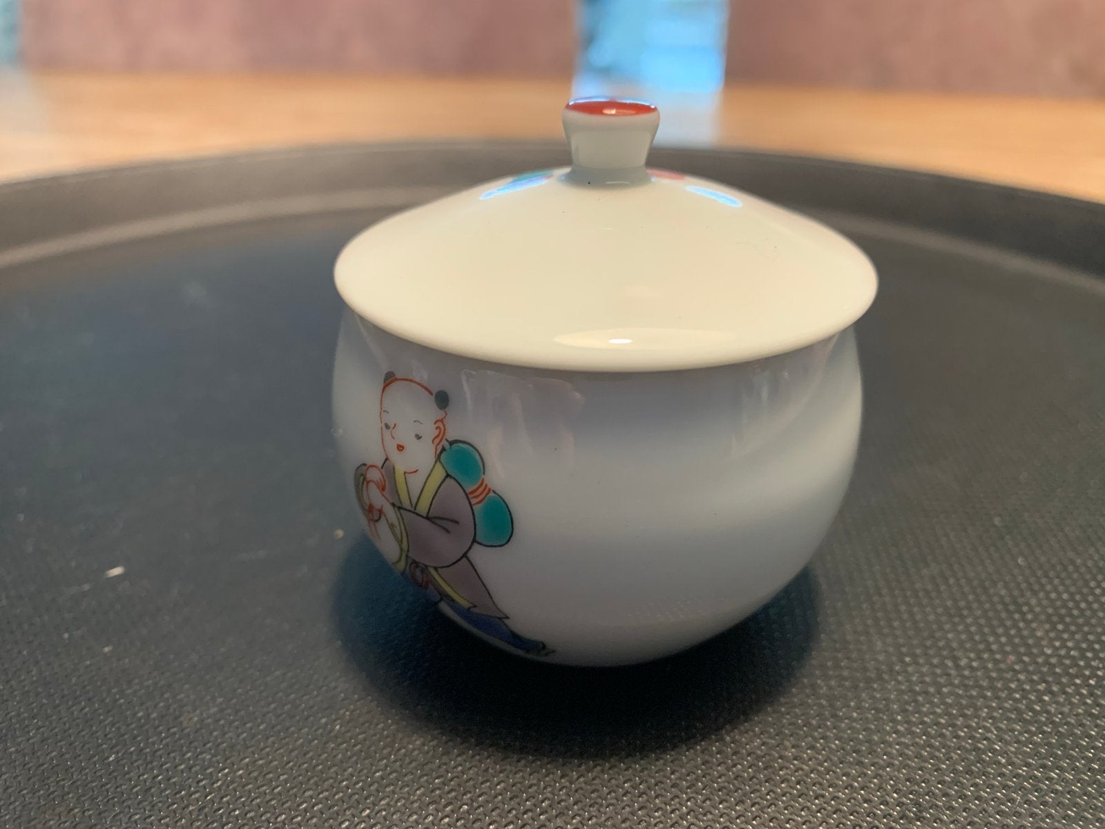 Vintage Chinees porseleinen 4cm potje met deksel, Ophalen