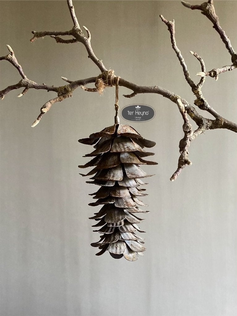 IJzeren ornament hanger roest kerst stoer sober landelijk, Verzenden, Nieuw, Metaal