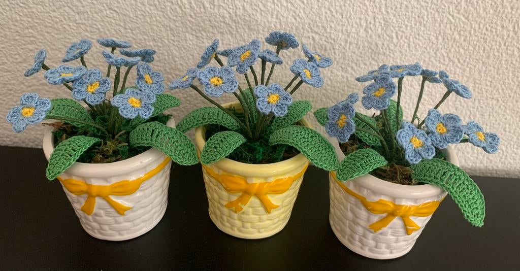 Vergeet me nietjes gehaakt, Hobby en Vrije tijd, Breien en Haken, Ophalen of Verzenden, Nieuw, Haken, Overige typen