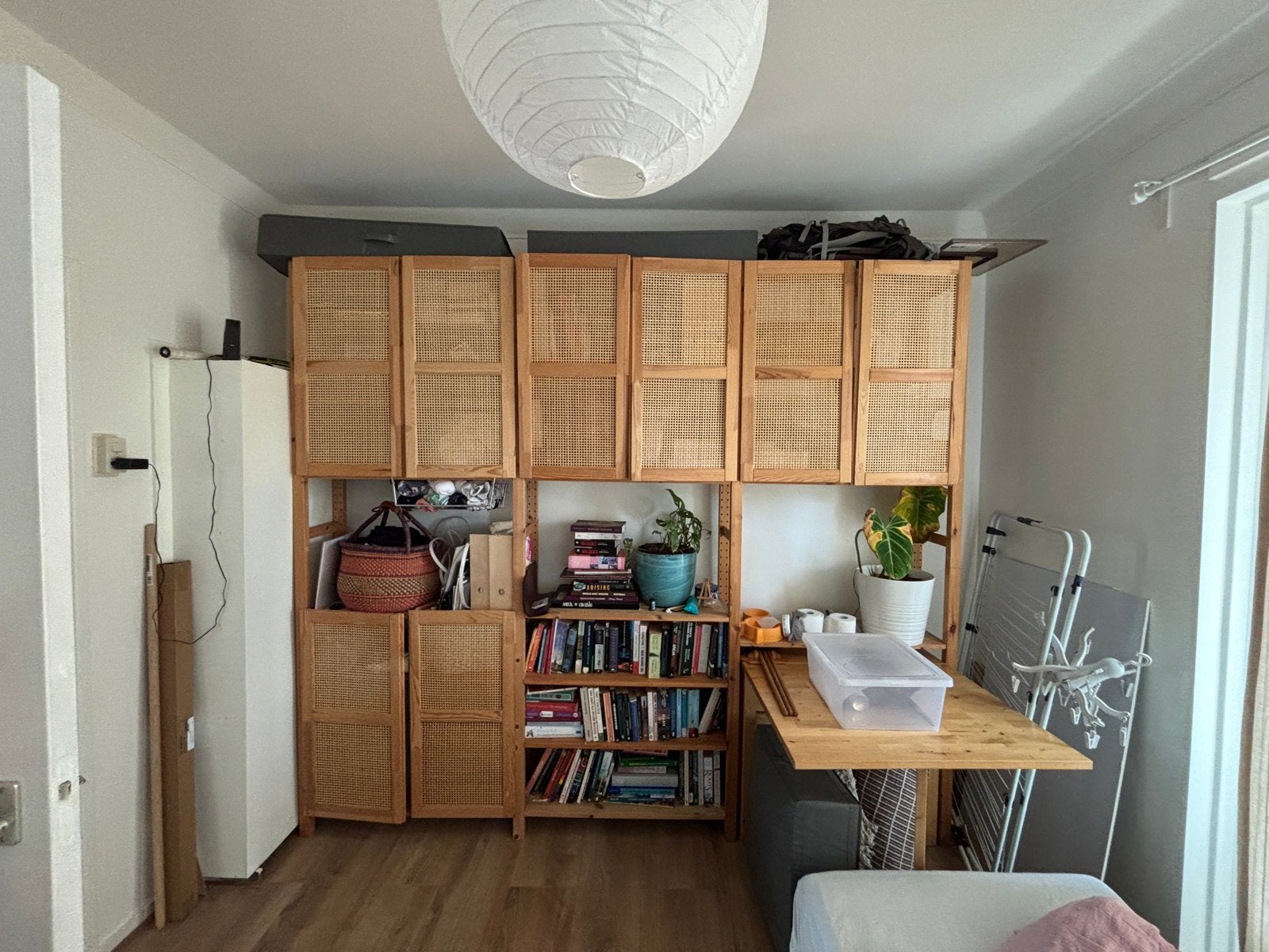 Ikea Ivar Kast Rotan Deurtjes 30 cm, Ophalen, Zo goed als nieuw, Wit, Overige typen