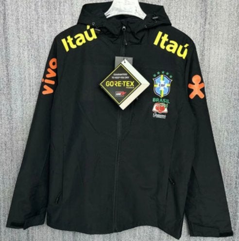 Gore-Tex Brazilië Voetbaljack - Zwart met logo's, Kleding | Heren, Ophalen, Gore-Tex, Zwart, Nieuw