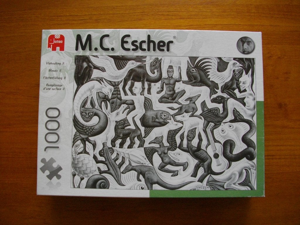 Jumbo 1000 - M.C. Escher - Vlakvulling II, Ophalen of Verzenden, 500 t/m 1500 stukjes, Gebruikt, Legpuzzel