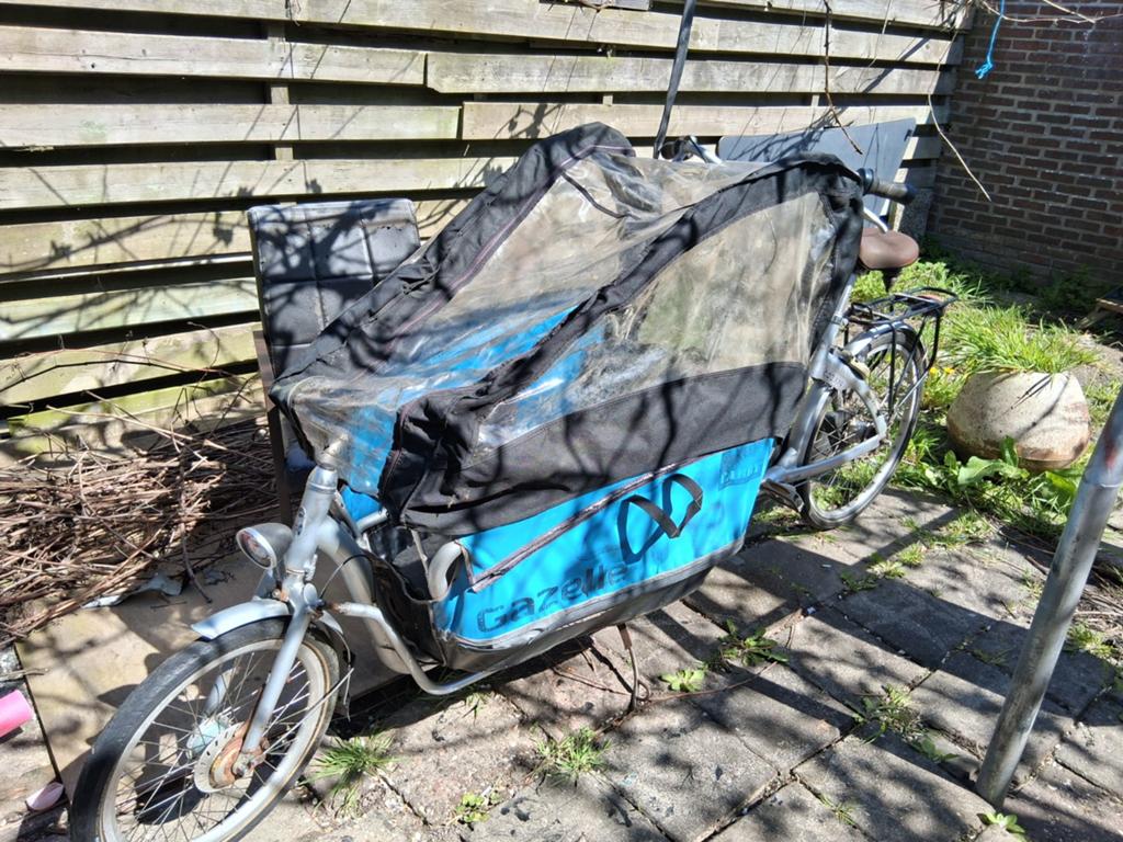 Gazelle cabby bakfiets 7 versnellingen voor kids of Hond?, Ophalen, Gebruikt, 2 kinderen, Huif