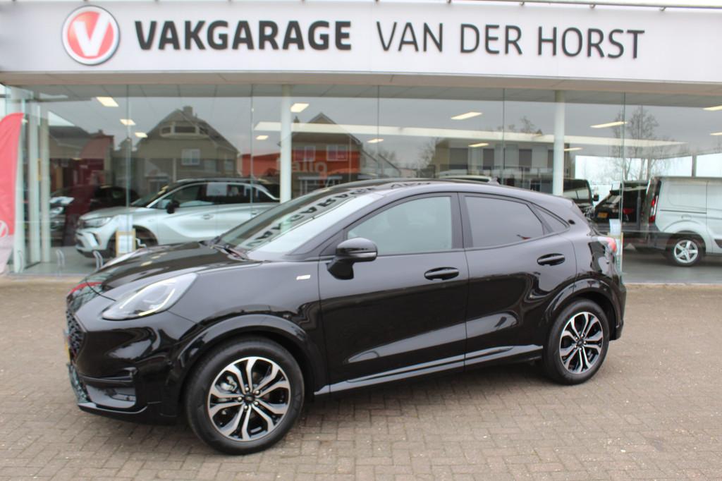 Ford Puma 1.0-125pk EcoBoost Hybrid ST-Line. April 2024 ! Sl, Voorwielaandrijving, 12 maanden, Stof, Zwart