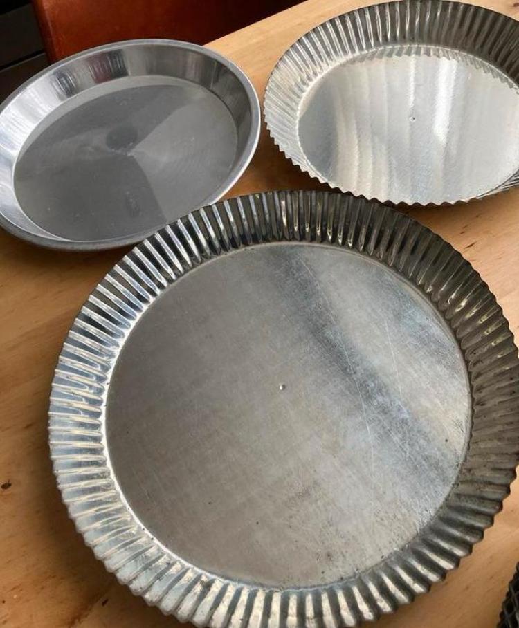 3 bakblikken boterkoek biscuitbodem vlaai taart, Ophalen of Verzenden, Nieuw