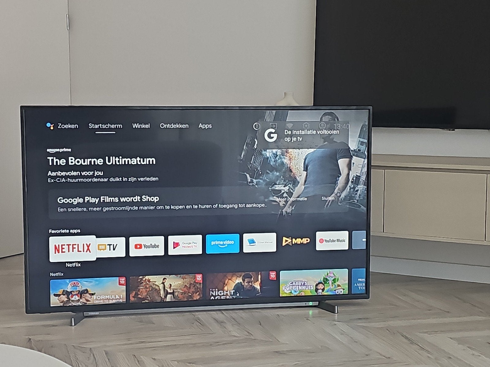 TOSHIBA SMART TV 55 INCH 4K UHD GOOGLE TV, Toshiba, 50 Hz, Ophalen of Verzenden, Zo goed als nieuw