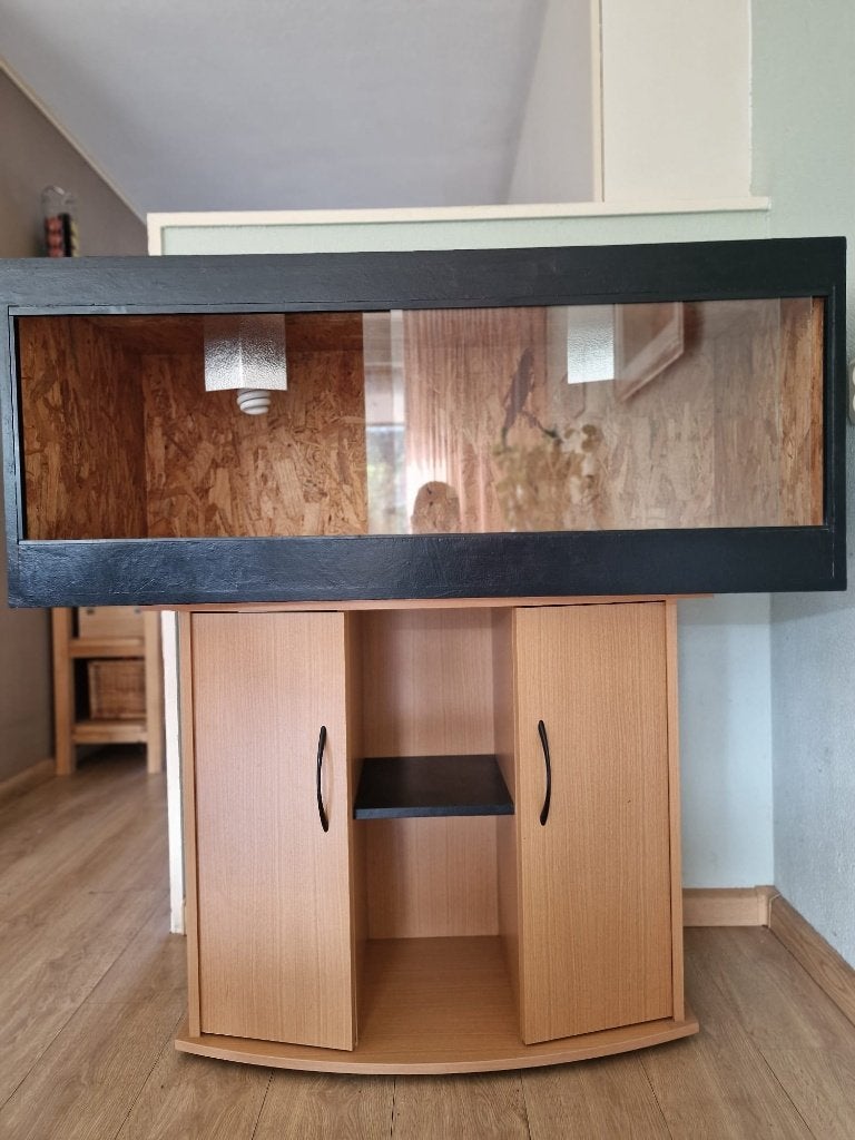 Ruim terrarium geschikt voor baardagamen en andere reptielen, Ophalen, Zo goed als nieuw, Terrarium of Paludarium