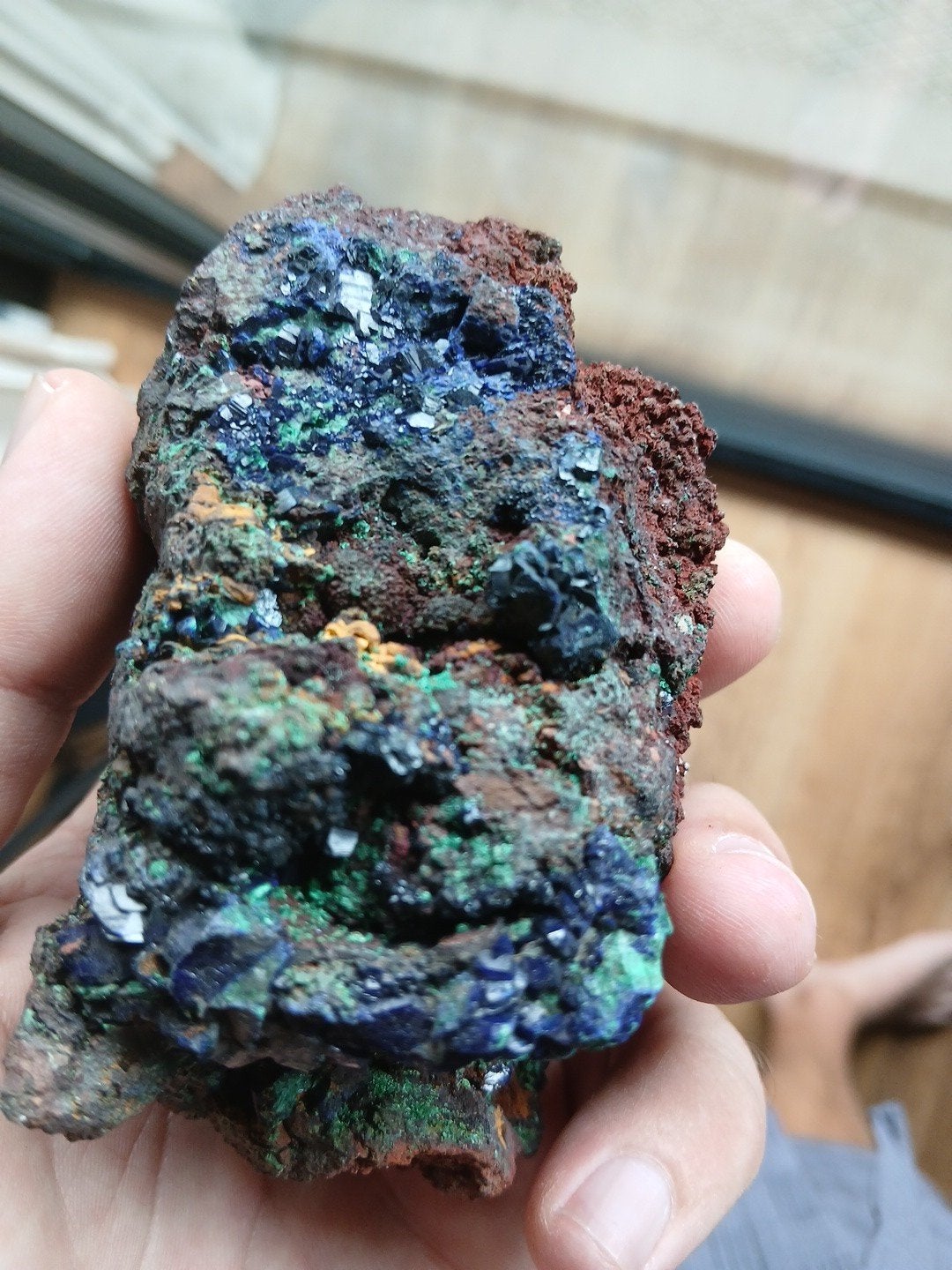 Azuriet met Malachiet op matrix – 530 gram –, Ophalen of Verzenden