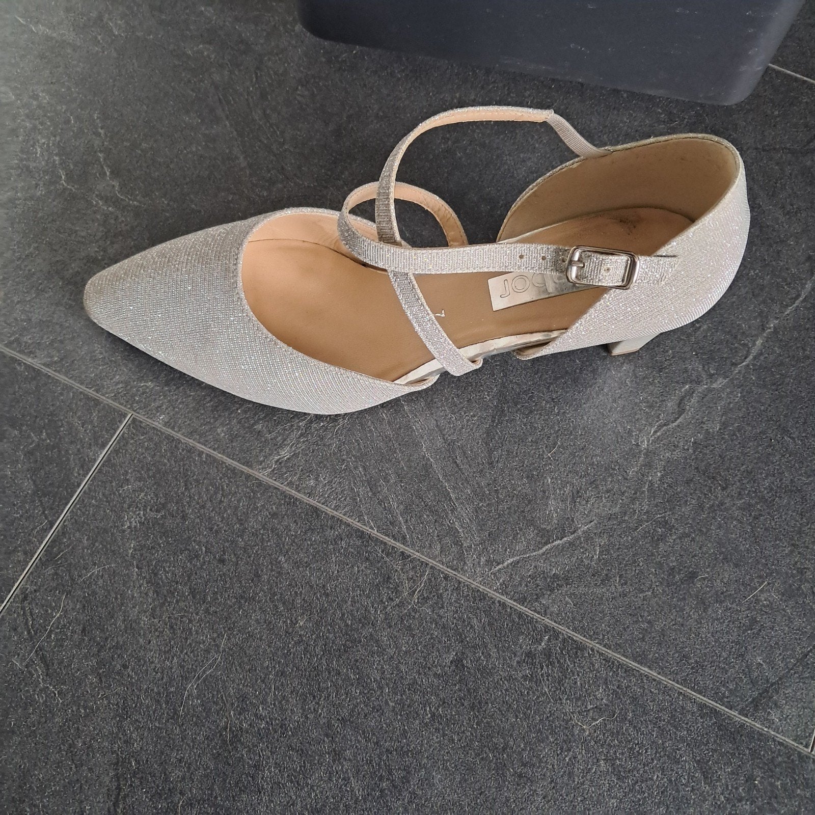 Gabor zilveren pumps met bandjes, Ophalen, Overige kleuren, Gabor, Ballerina's