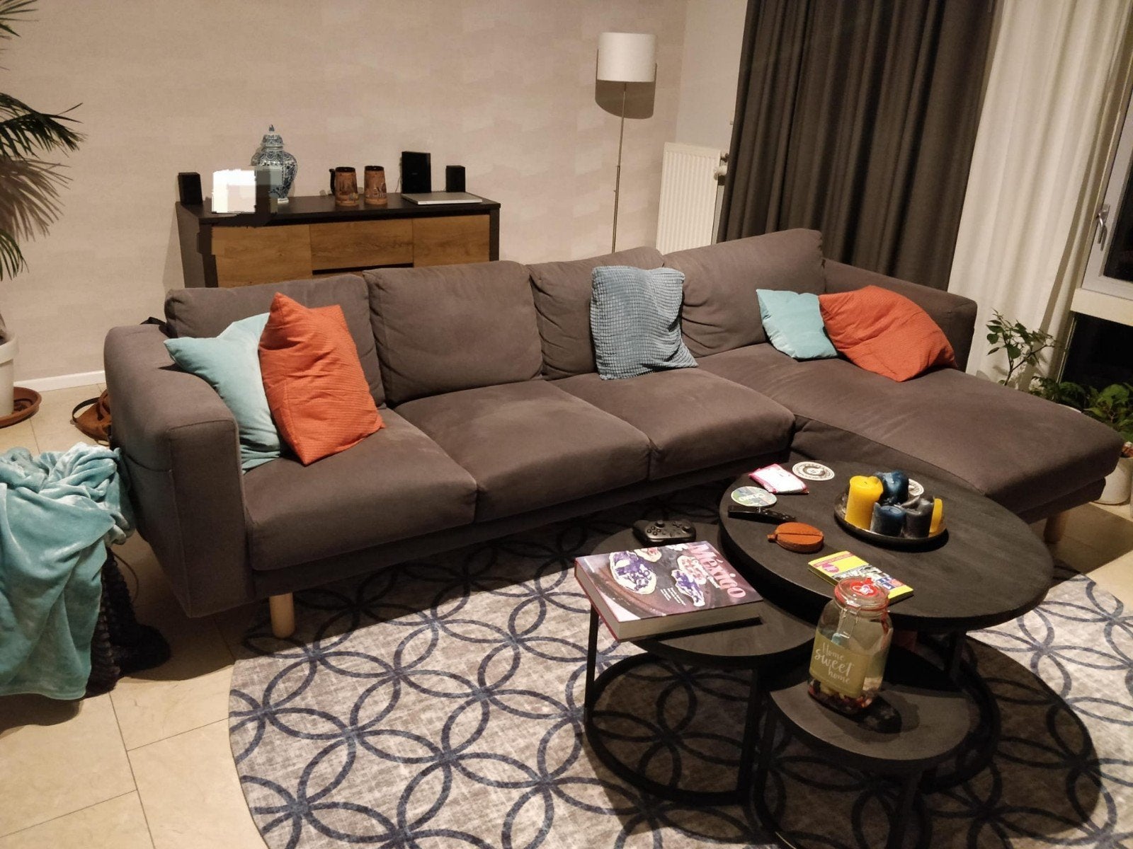 Ikea Hoekbank met loungegedeelte - Gratis af te halen, Huis en Inrichting, Banken | Bankstellen, Gebruikt, Hoekbank, Driepersoons
