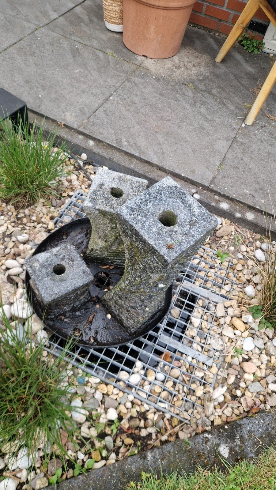 Granieten Waterornament, Tuin en Terras, Ophalen of Verzenden, Gebruikt, Waterornament
