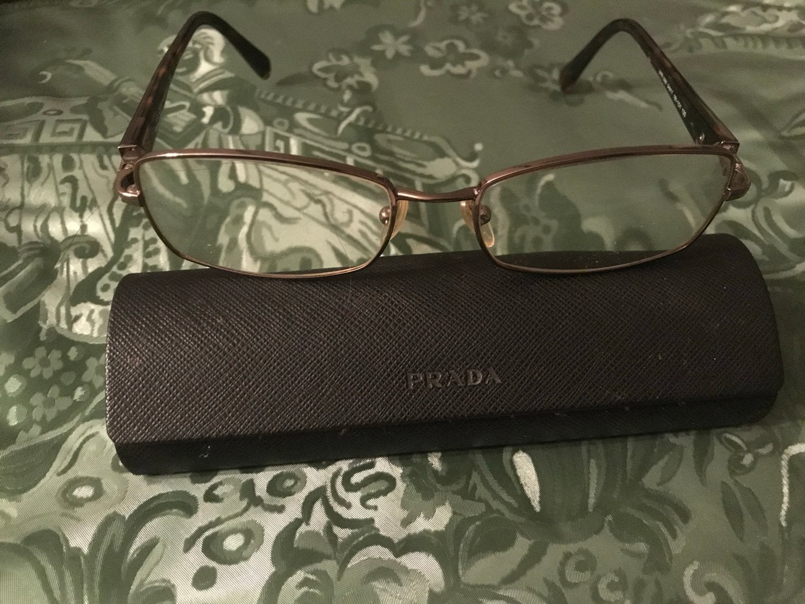 Prada bril VPR 59N vintage met brillenkoker, Ophalen of Verzenden, Bruin, Bril, Prada