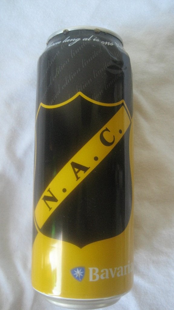 Bierblik met inhoud 100 jaar NAC 2012 Bavaria, Verzamelen, Ophalen of Verzenden, Nieuw, NAC Breda, Overige typen