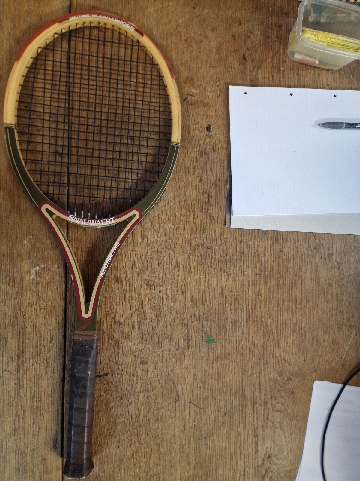 Vintage Snauwaert tennisracket - Meso Fibre Two, Ophalen, Gebruikt, Racket, Overige merken