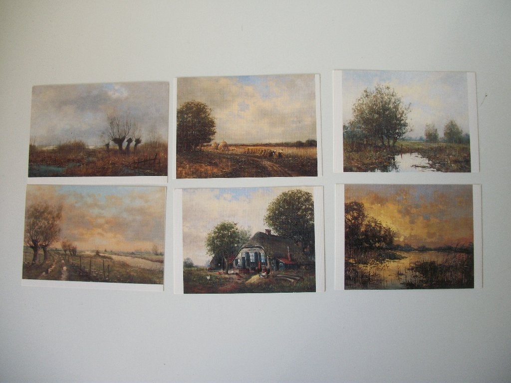 Ansichtkaart Landschappen Schilderijen Albert Wessels p.stuk, Ophalen of Verzenden, 1960 tot 1980, Ongelopen, Overijssel