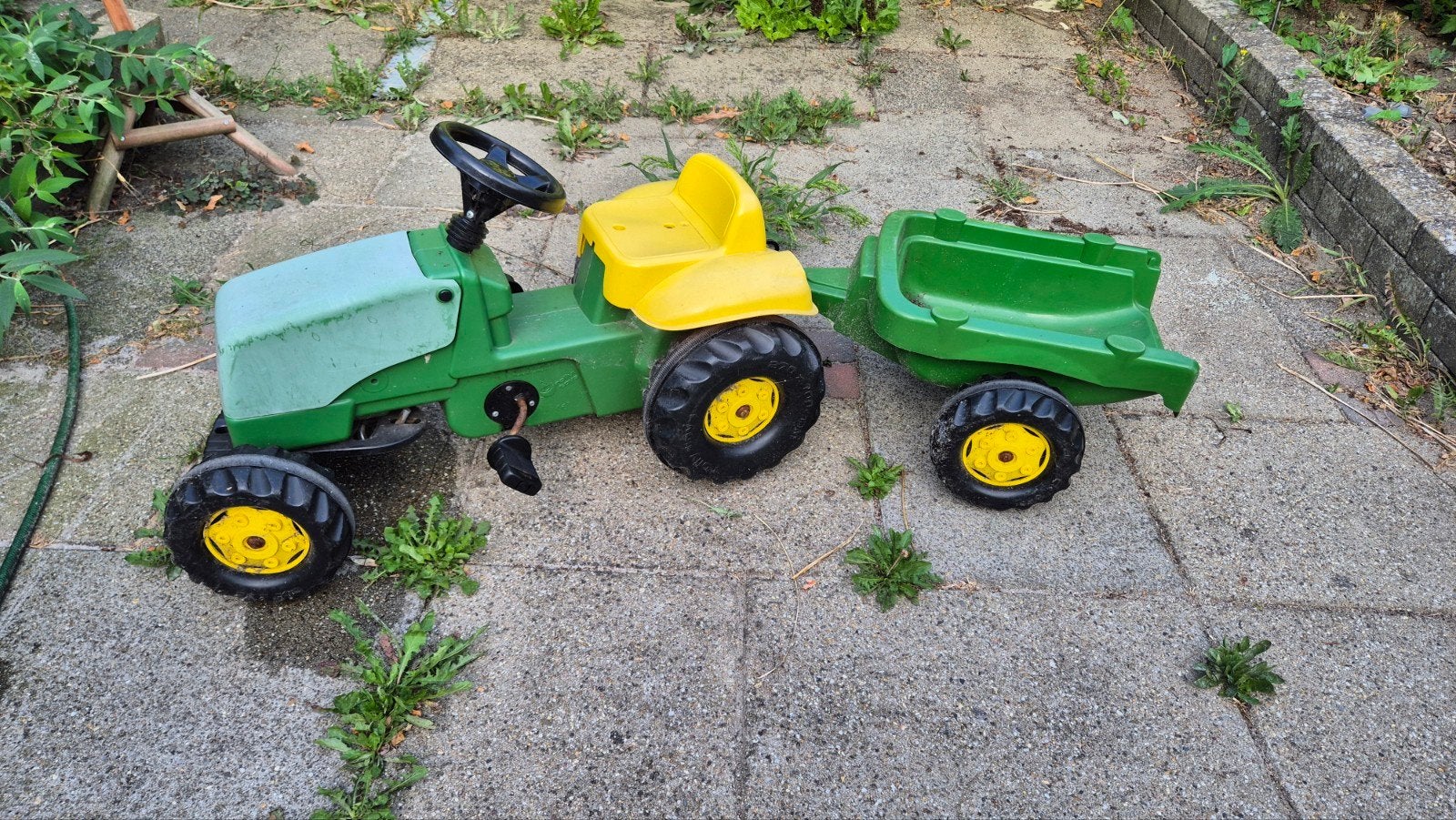 john Deere traptractor + aanhangwagen, Ophalen, Gebruikt, Trapvoertuig