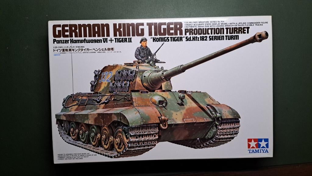 Tamiya German King tiger production turret 1:35, Ophalen of Verzenden, Nieuw