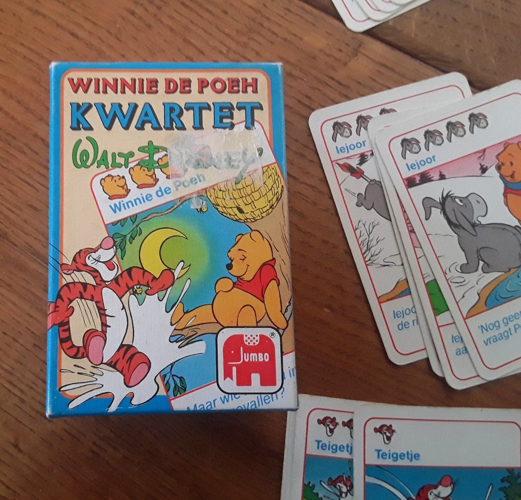 Vintage kwartetspel Winnie de Poeh (Walt Disney) van Jumbo, Ophalen of Verzenden, Gebruikt, Jongen of Meisje