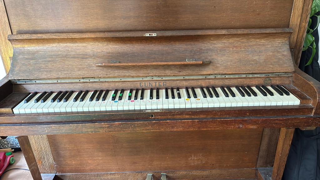 Gunter Piano, Ophalen, Gebruikt, Bruin, Piano