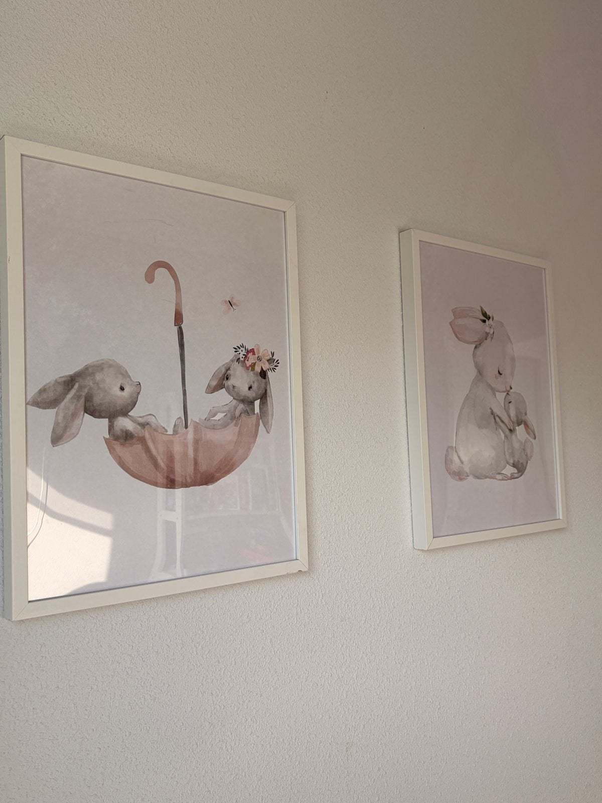 Schattige konijnen prints voor baby- of kinderkamer, Ophalen, 50 – 75, Minder dan 50 cm, Print