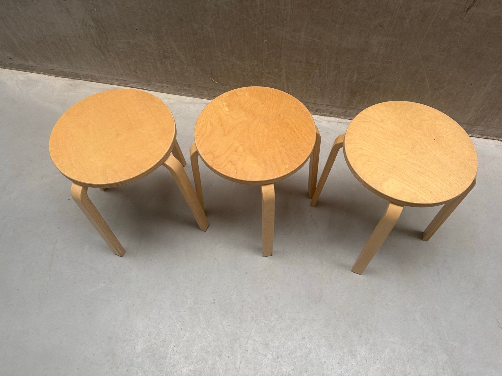 3x vintage IKEA Frosta krukken - Stapelbaar beukenhout, Gebruikt, Verzenden, X, Hout