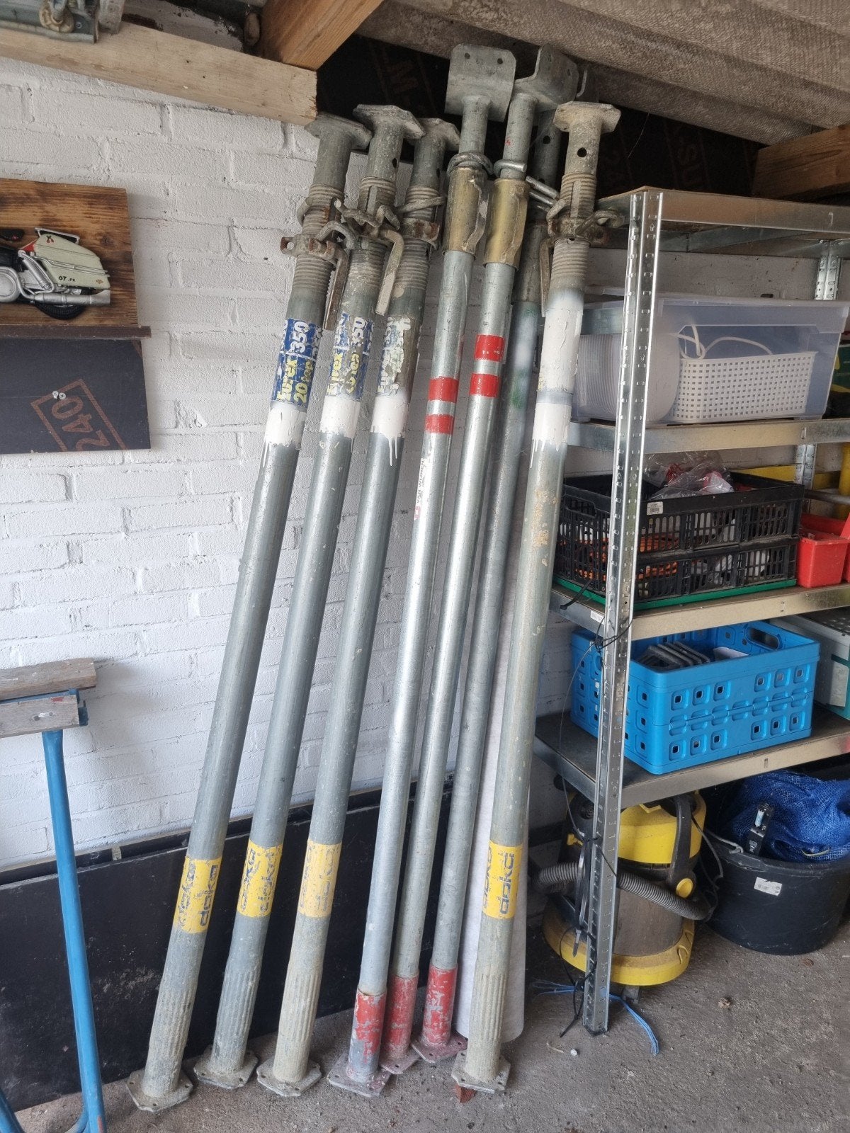 stempels - 7 stuks verstelbare bouwstempels, Ophalen, Gebruikt, Overige typen, 2 tot 5 meter