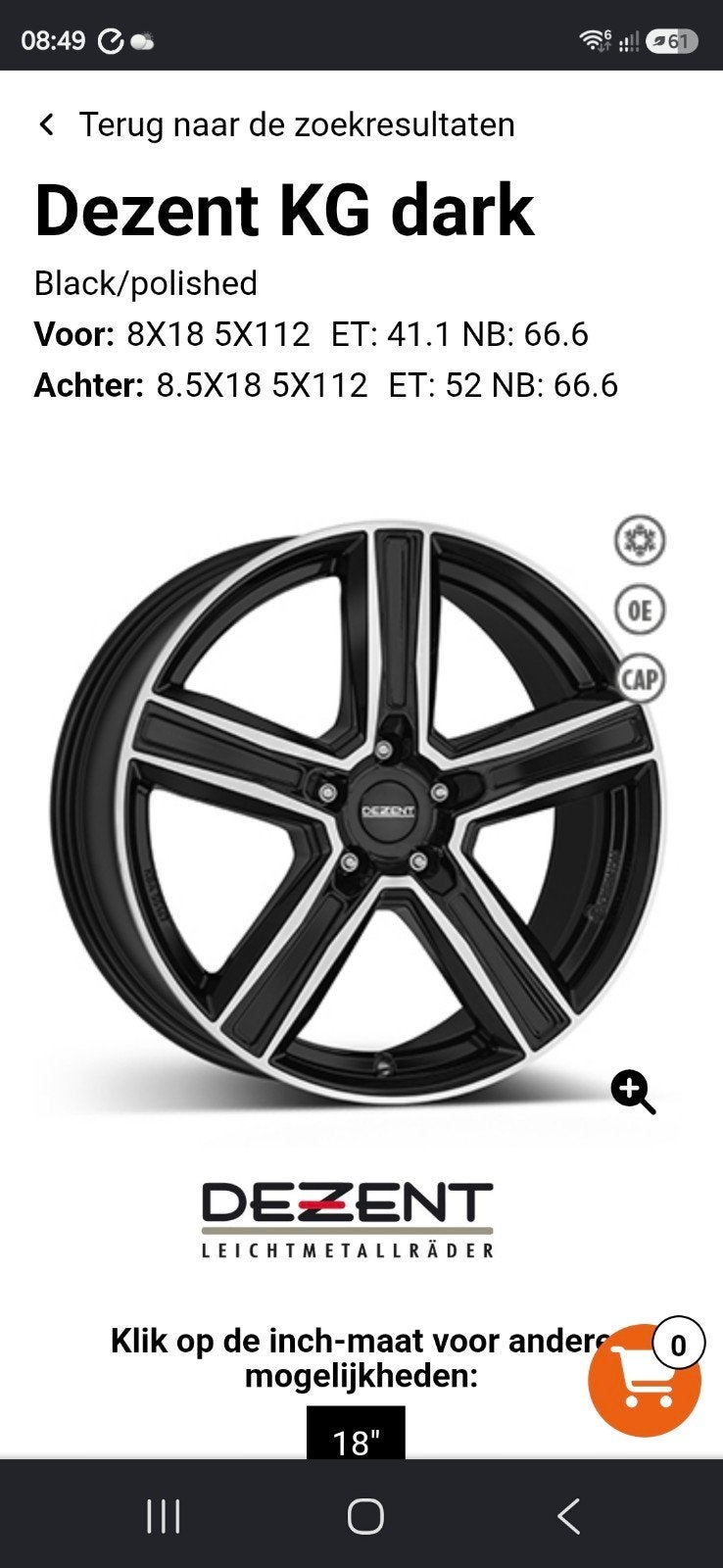 18 inch breedset Mercedes velgen (ook voor BMW/Audi), 18 inch, Gebruikt, Velg(en), Ophalen of Verzenden