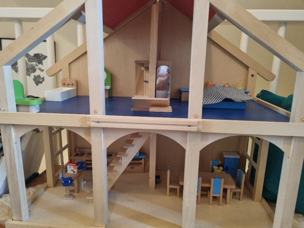 Doll House met meubelen, Verzamelen, Ophalen, Gebruikt, Poppenhuis