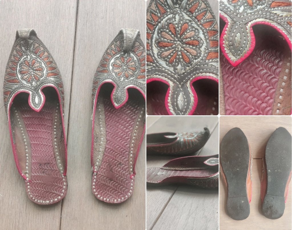 Indiase Marrokaanse slippers handgemaakt 34, Gebruikt, Jongen of Meisje, Overige typen, Ophalen of Verzenden
