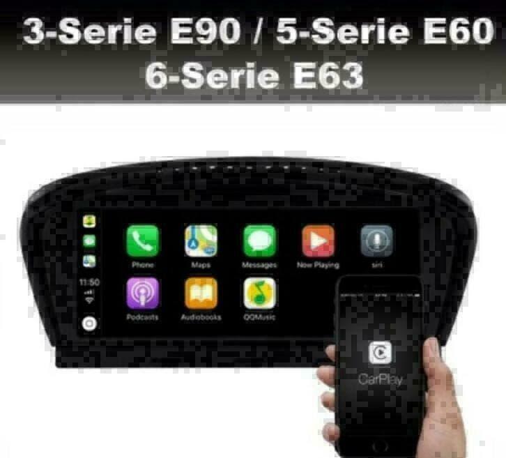 BMW 5serie E60 6serie E63 draadloos CarPlay/ AndroidAuto usb, Auto diversen, Autoradio's, Ophalen of Verzenden, Nieuw