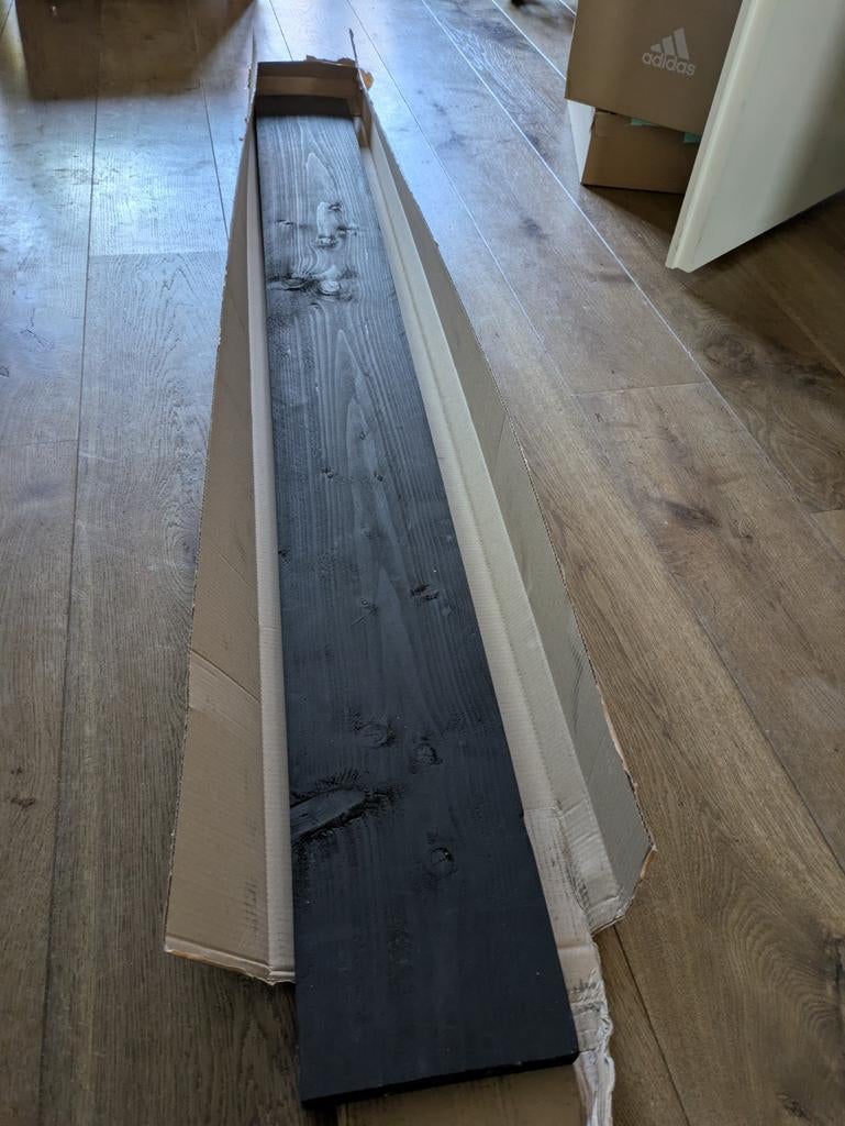 Nieuwe zwarte wandplank 18x170x3 cm, nog in verpakking, Ophalen of Verzenden, Nieuw