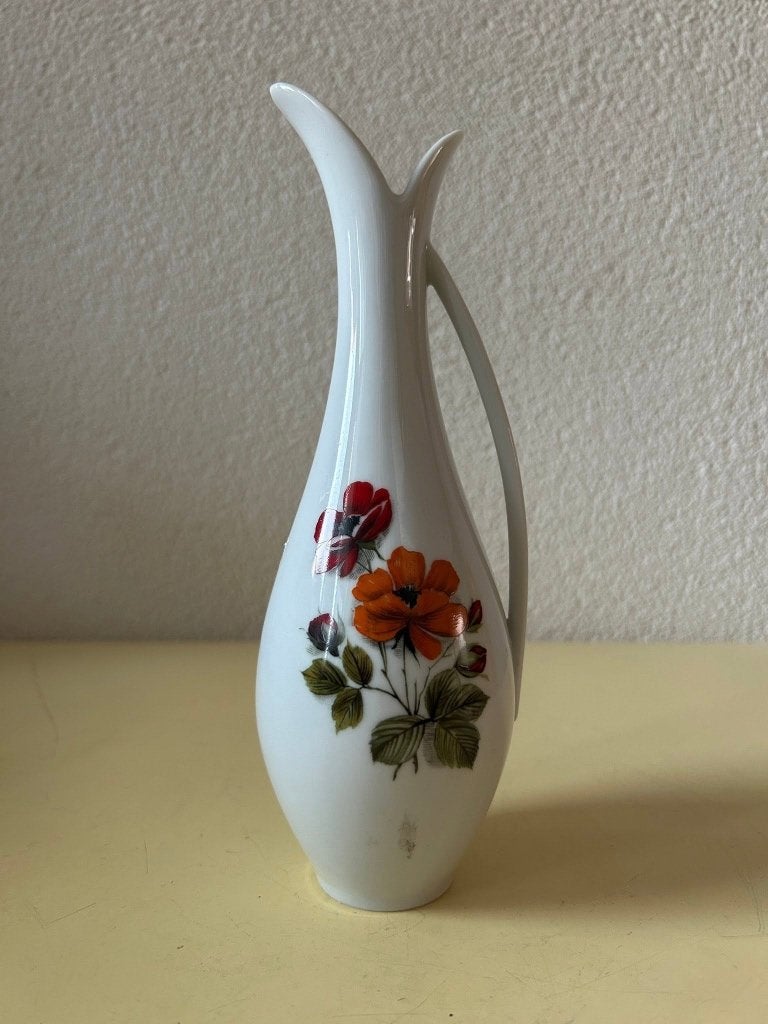 Vintage Creidlitz Bavaria vaas met handvat - jaren 60/70, Antiek en Kunst, Antiek | Vazen, Ophalen of Verzenden