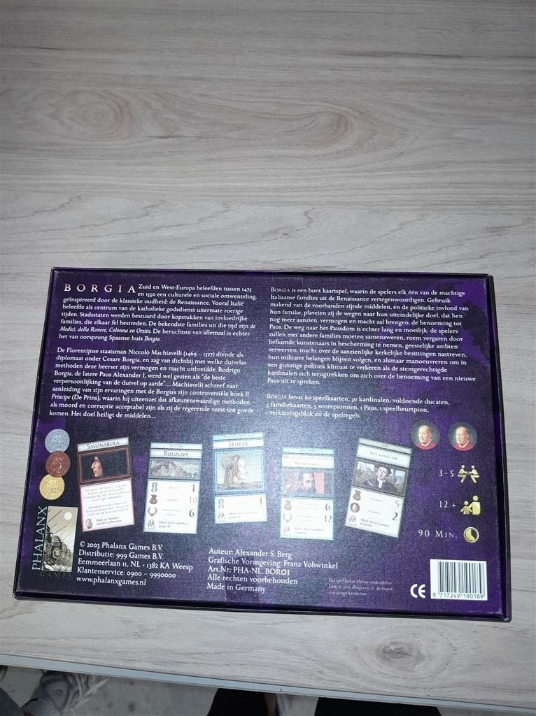 borgia - phalanx - s4859, Verzenden, Zo goed als nieuw