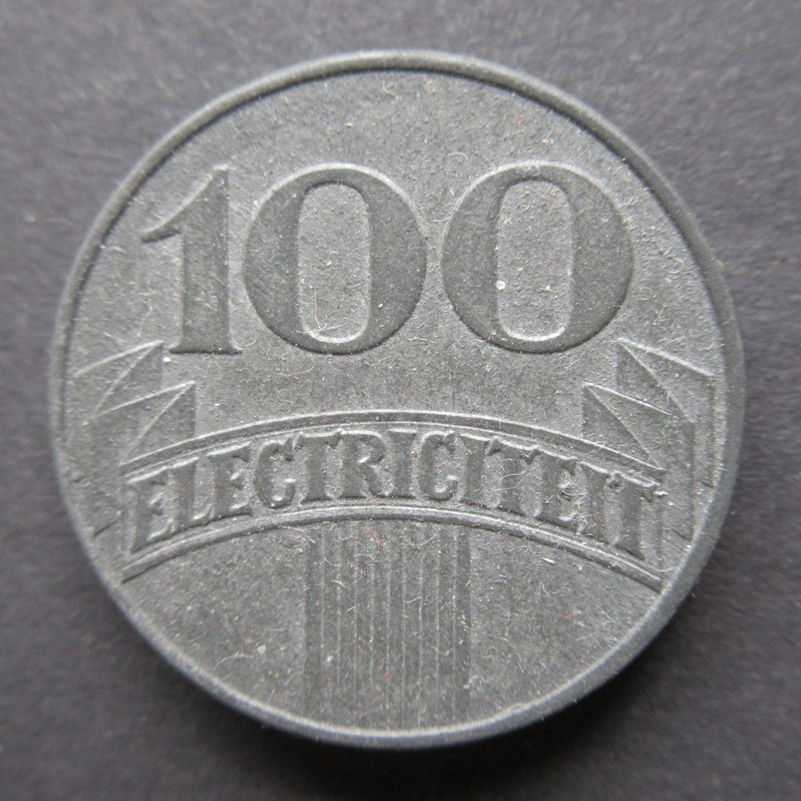 Penning Worden Electriciteitspenning 100 Electriciteit, Verzenden, Koningin Wilhelmina, 1 gulden, Losse munt
