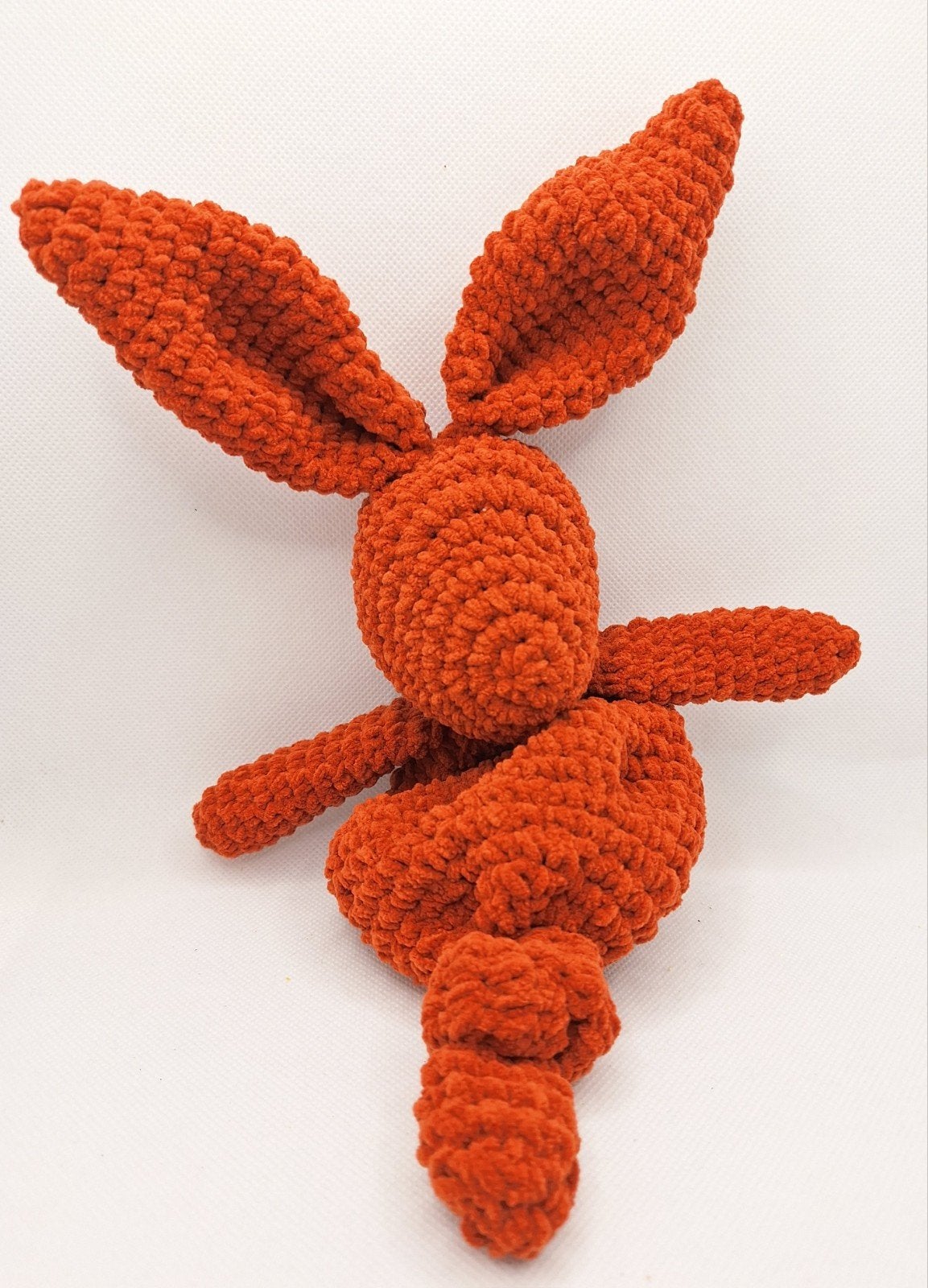 Chunky Chenille Newborn Konijn - oranje bruin, Oranje, Handgemaakt, Ophalen of Verzenden, Konijn
