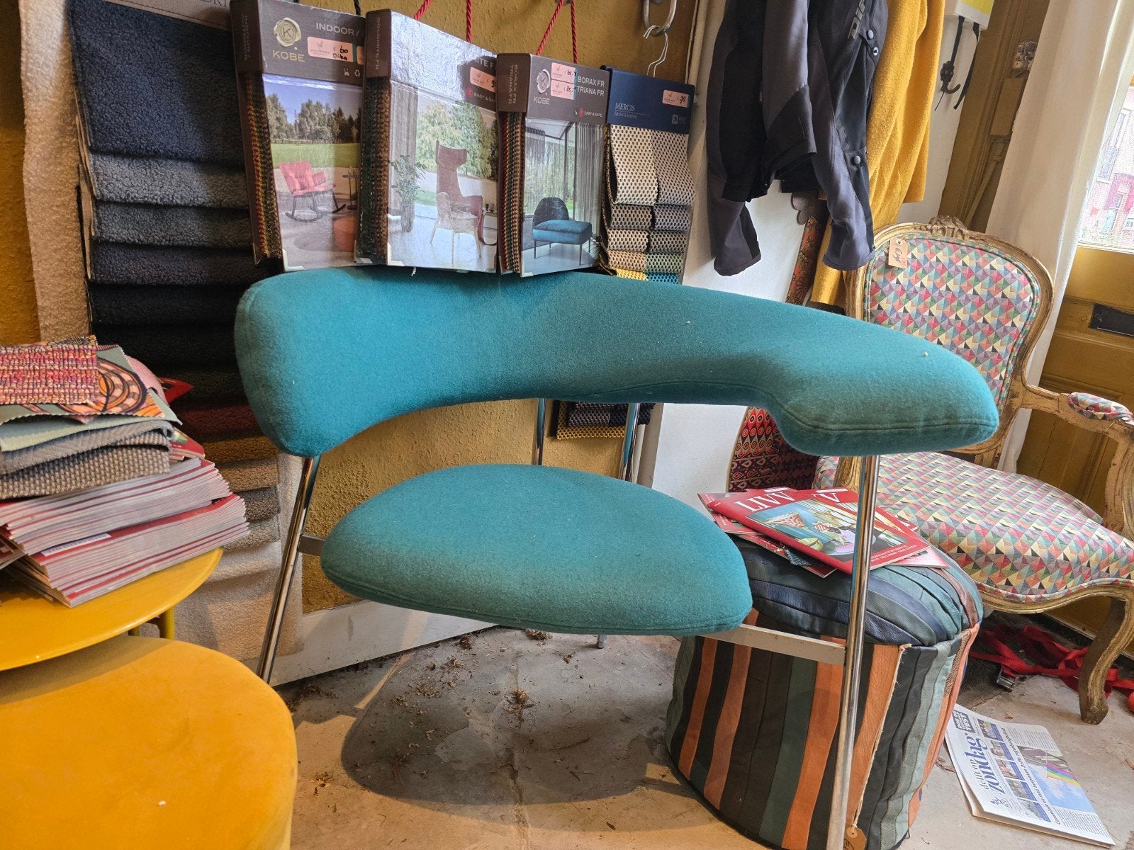 2 Leolux divi-divi fauteuils, een linker en een rechter., Ophalen, 75 tot 100 cm, Stof, 50 tot 75 cm