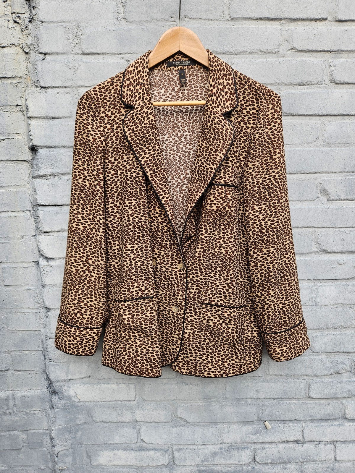 Scotch & Soda Maison Scotch Luipaardprint Jasje, Maat 38/40 (M), Bruin, Scotch & Soda, Ophalen of Verzenden