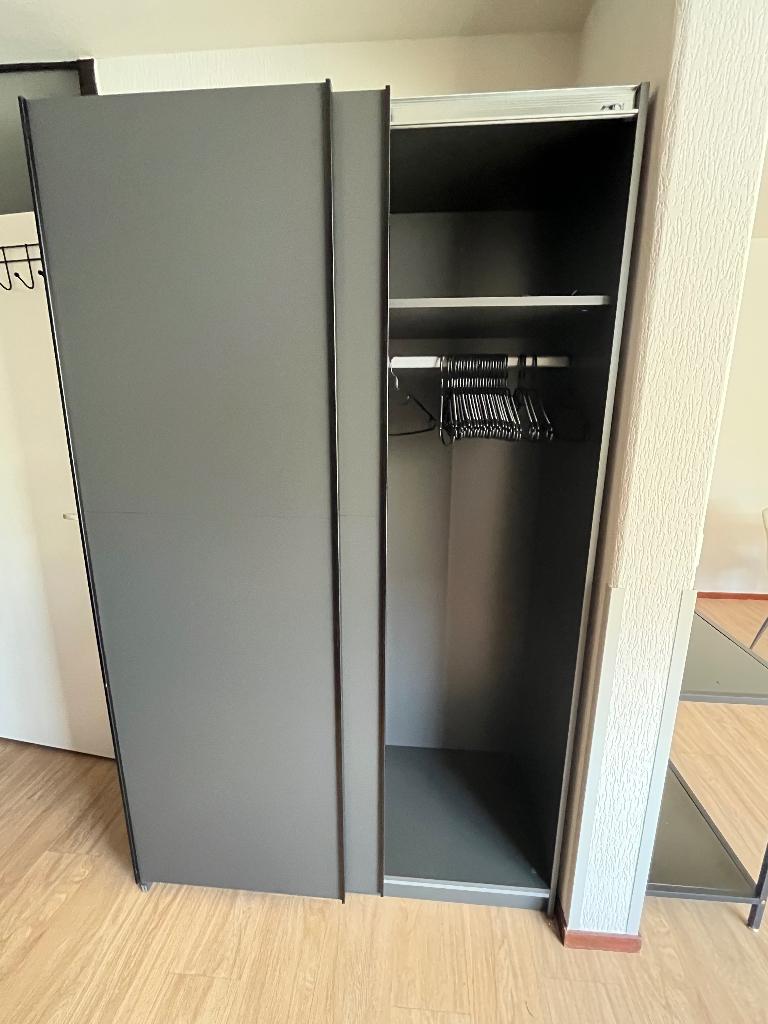 Schuifdeurkast Genua, antraciet, Ophalen, Met deur(en), 100 tot 150 cm, 200 cm of meer