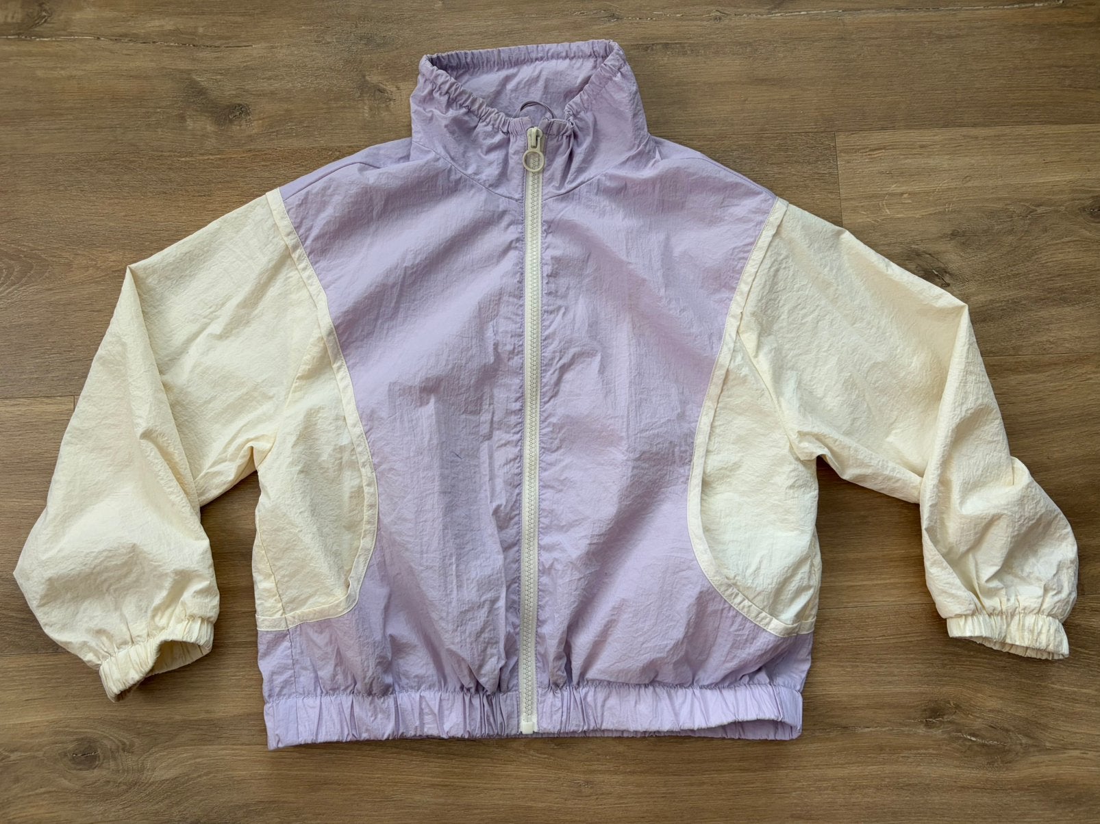 Tussenjas meisjes jack maat 128, Ophalen, Zo goed als nieuw, Maat 34 (XS) of kleiner, Wit