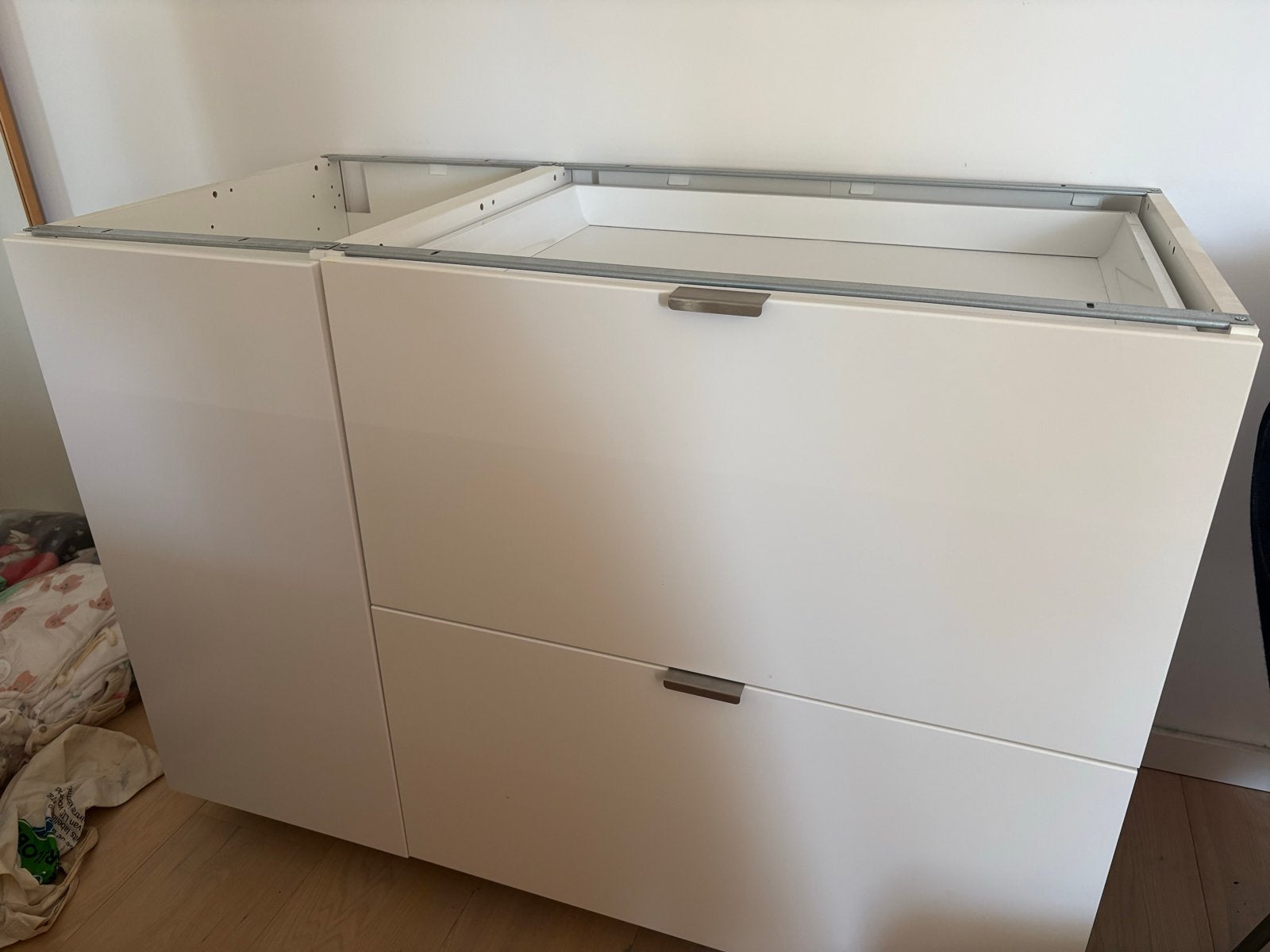 Ikea Metod / Maximera 80/120 Keukenblok met Lades en Kast, Huis en Inrichting, Ophalen, 100 tot 150 cm, Wit, Zo goed als nieuw