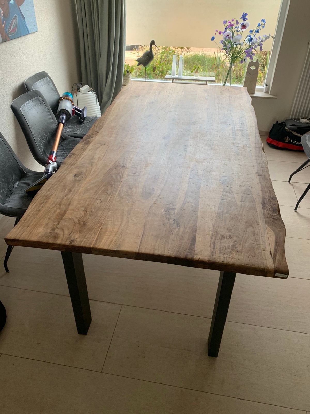 MANGOHOUTEN TAFEL XOOON, Huis en Inrichting, Ophalen, 100 tot 150 cm, 200 cm of meer, Zo goed als nieuw