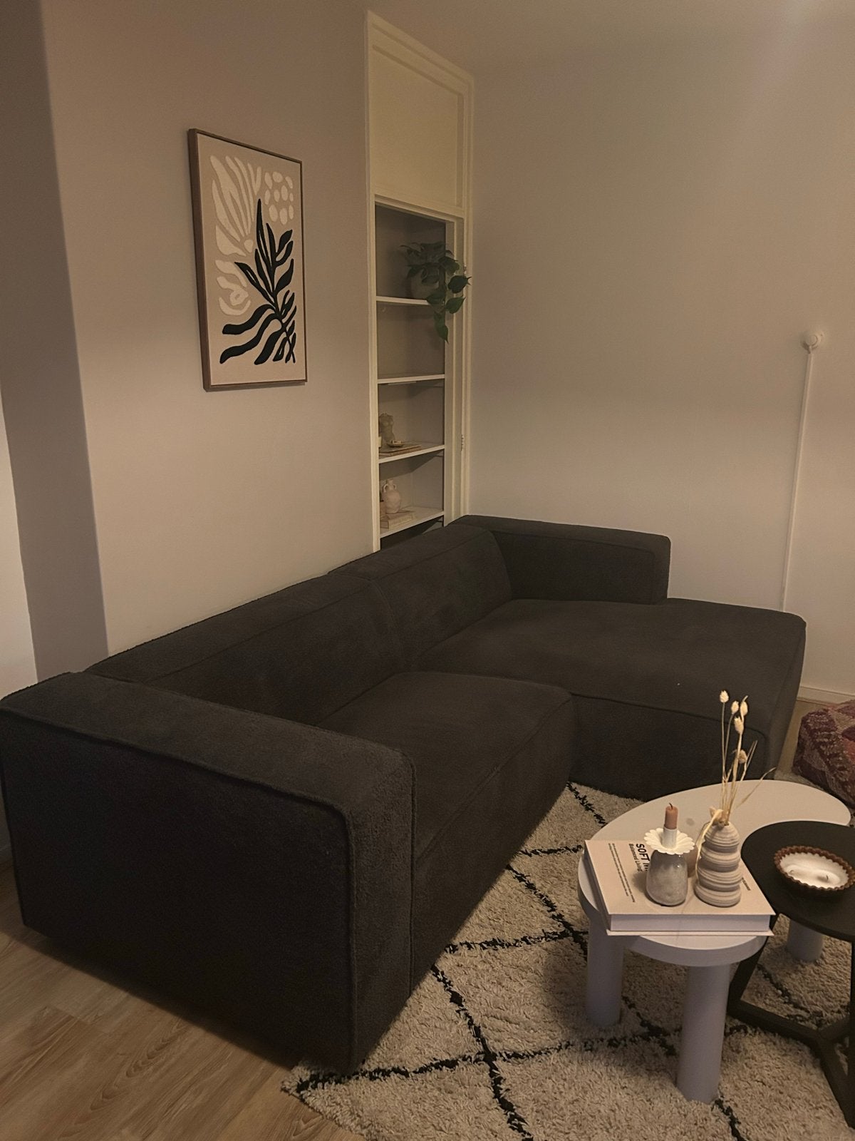 Comfortabele antraciet hoekbank Kwantum, Huis en Inrichting, Ophalen, 250 tot 300 cm, Gebruikt, Vierpersoons of meer
