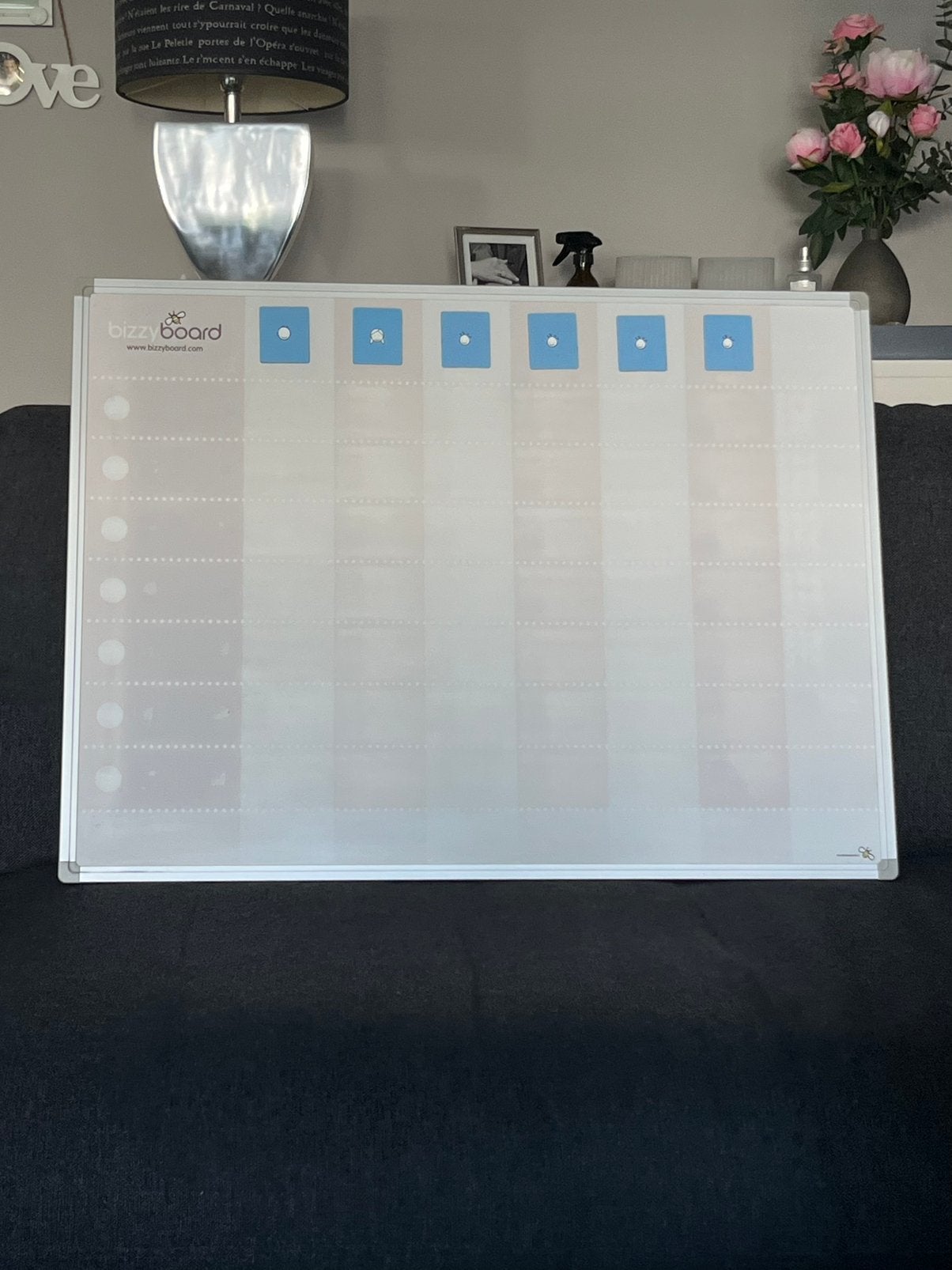 Bizzyboard family planner, Ophalen of Verzenden, Weekkalender, Gebruikt