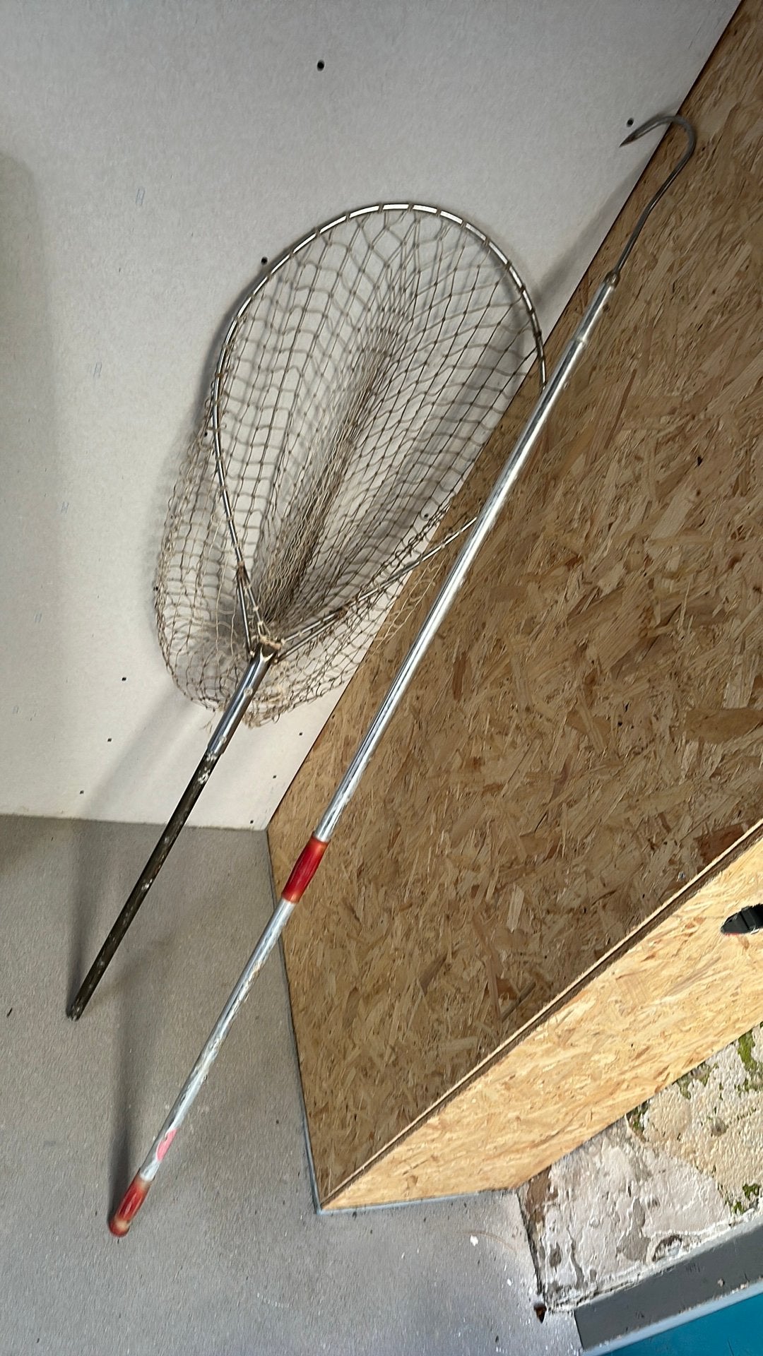 Groot visnet en vishaak, Ophalen, Gebruikt, Net of Fuik