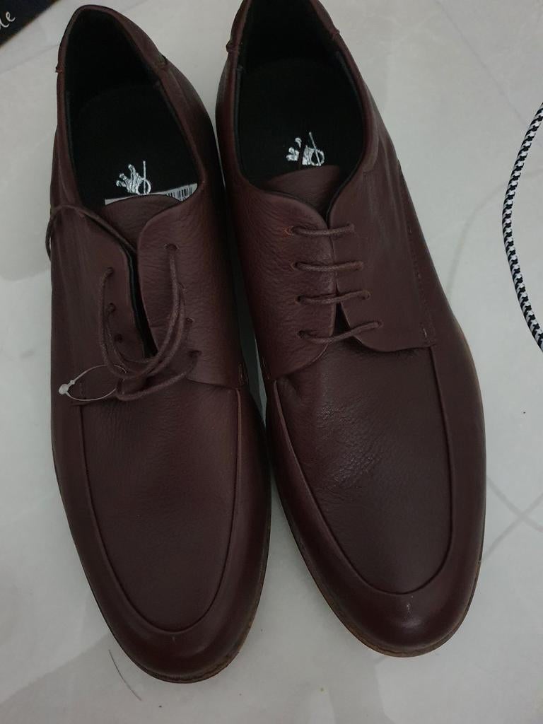 Nieuwe leren  herenschoenen - Maat 42 hand gemaakt emaakte, Bruin, Ophalen of Verzenden, Veterschoenen, Lavorazione Artigiana